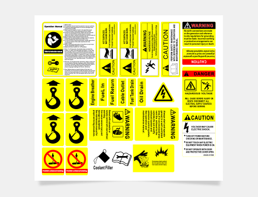 黃黑警示標(biāo)簽套標(biāo)